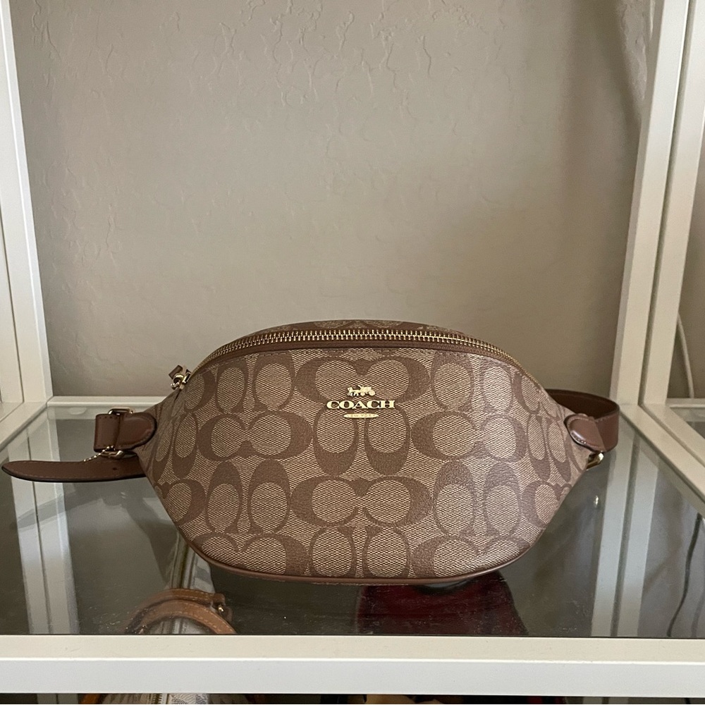 Coach signature belt bag